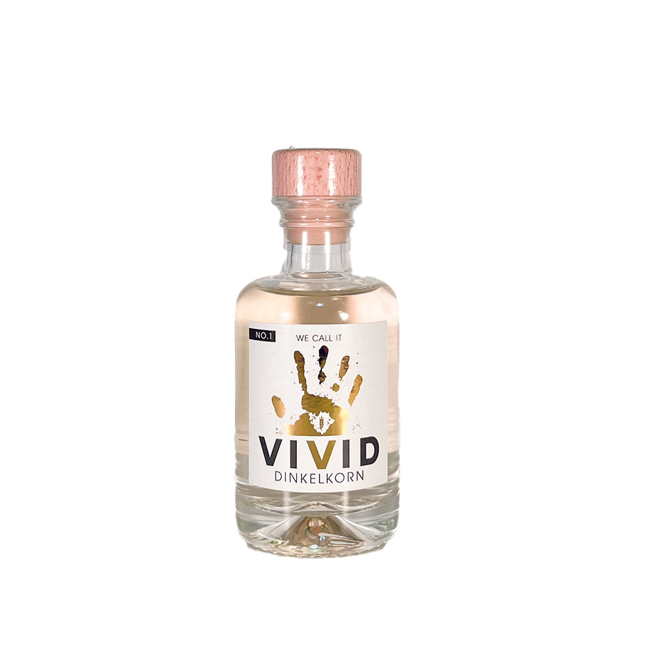 VIVID Dinkelkorn, Im Eichenfass gereift, Spirituose, Korn, 100ml, 0,1L